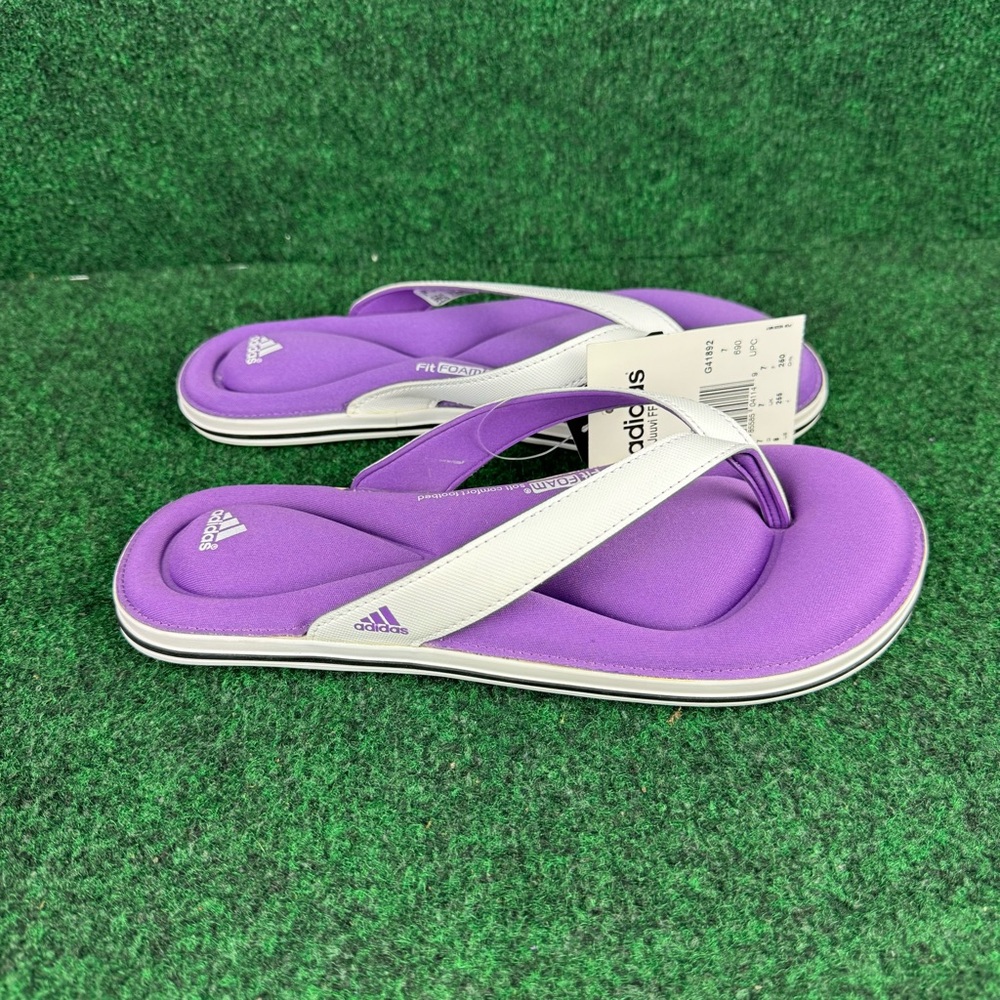 Adidas Fit Foam Juuvi Flip Flops Women's Size 9.5 Sandals Thong Purple (Men’s 8) - Picture 1 of 8